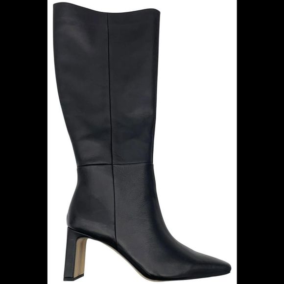 Sam Edelman Women's Medium Calf Sylvia Pointed Toe Heel Boots Black - Medium - Picture 1 of 2